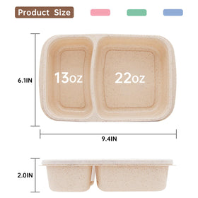 Luriseminger BPA-free wheat straw bento box keeps flavors separate and reusable.