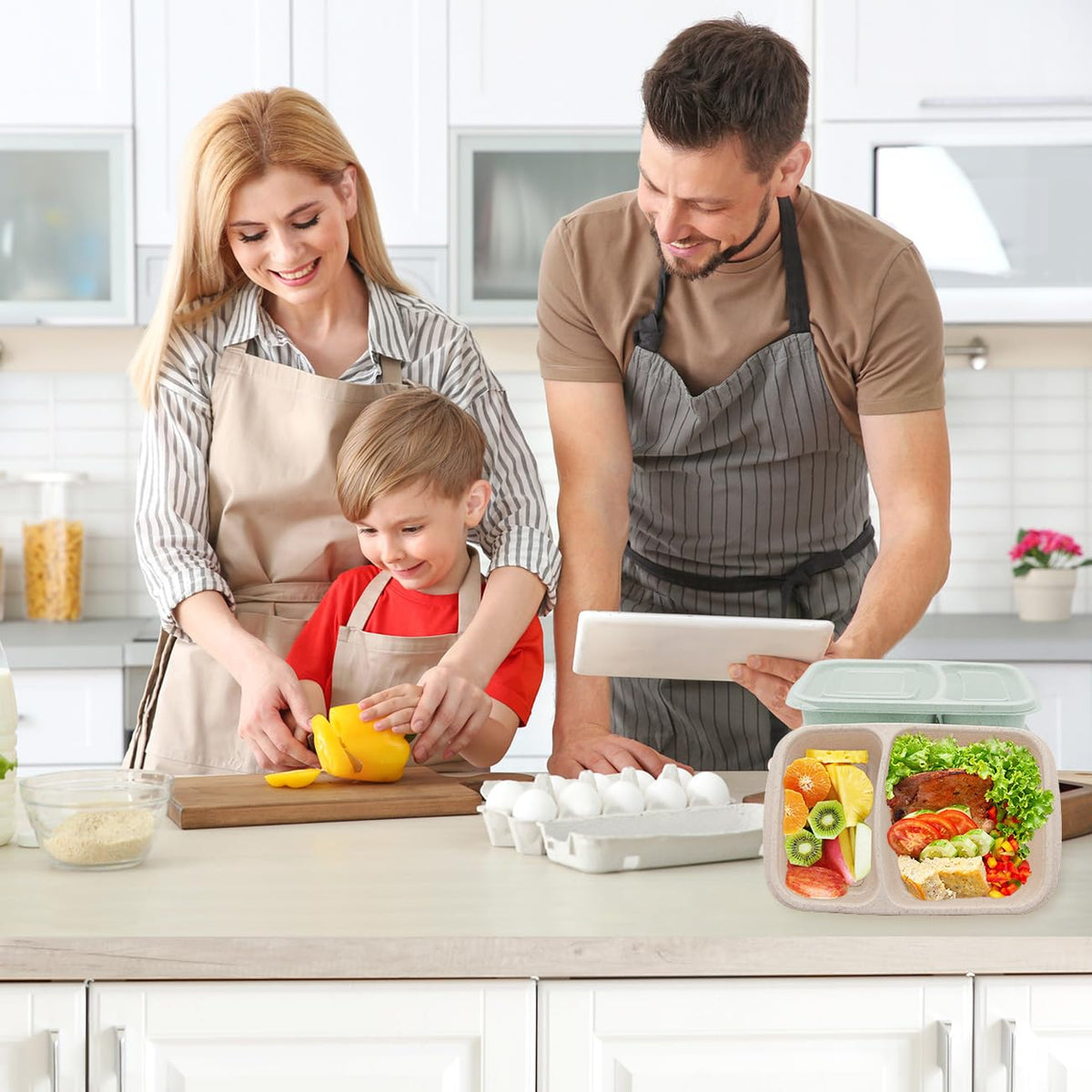 Luriseminger color-coded variants help quick meal differentiation in mornings.