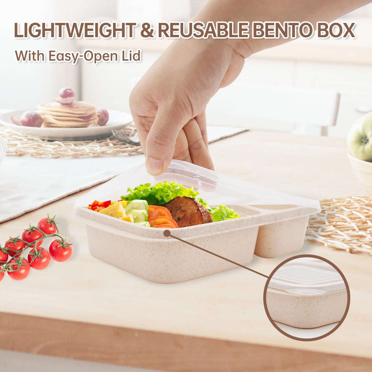 Luriseminger dishwasher-safe lunch container simplifies cleanup after busy days.