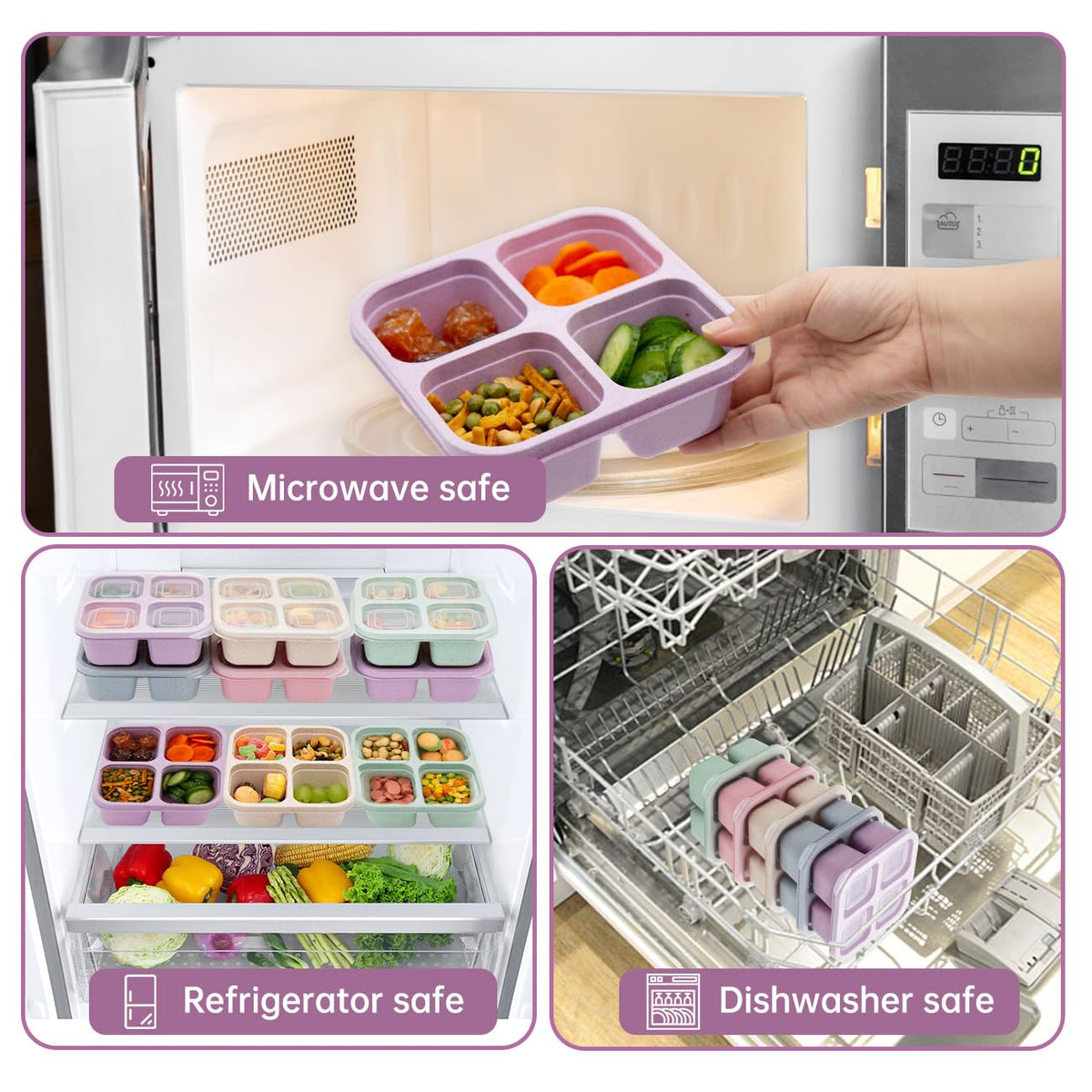 Luriseminger lightweight, stackable design saves fridge and bag space.