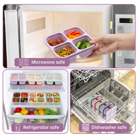 Luriseminger lightweight, stackable design saves fridge and bag space.