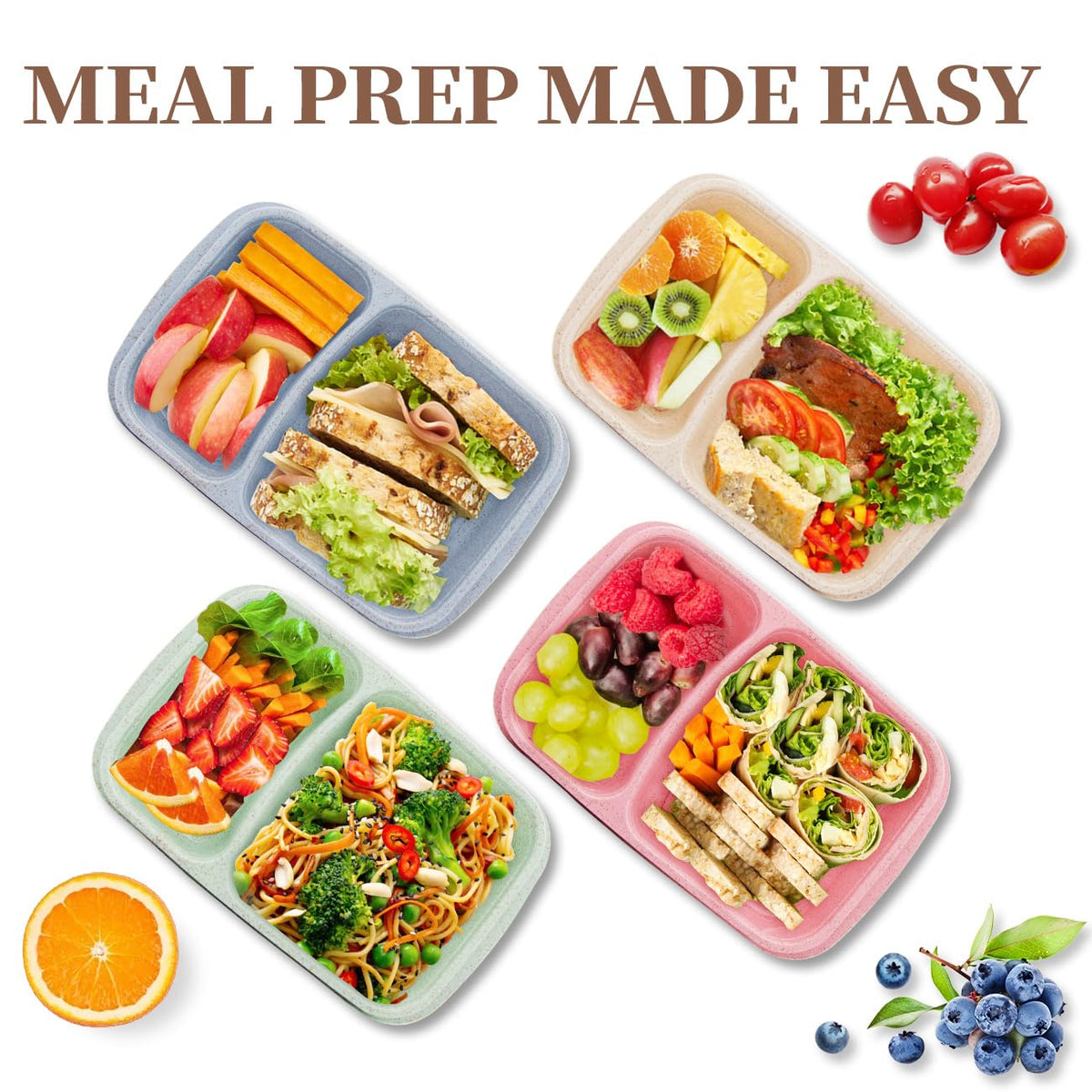 Luriseminger stackable design fits in bags, fridges, and crowded cupboards.