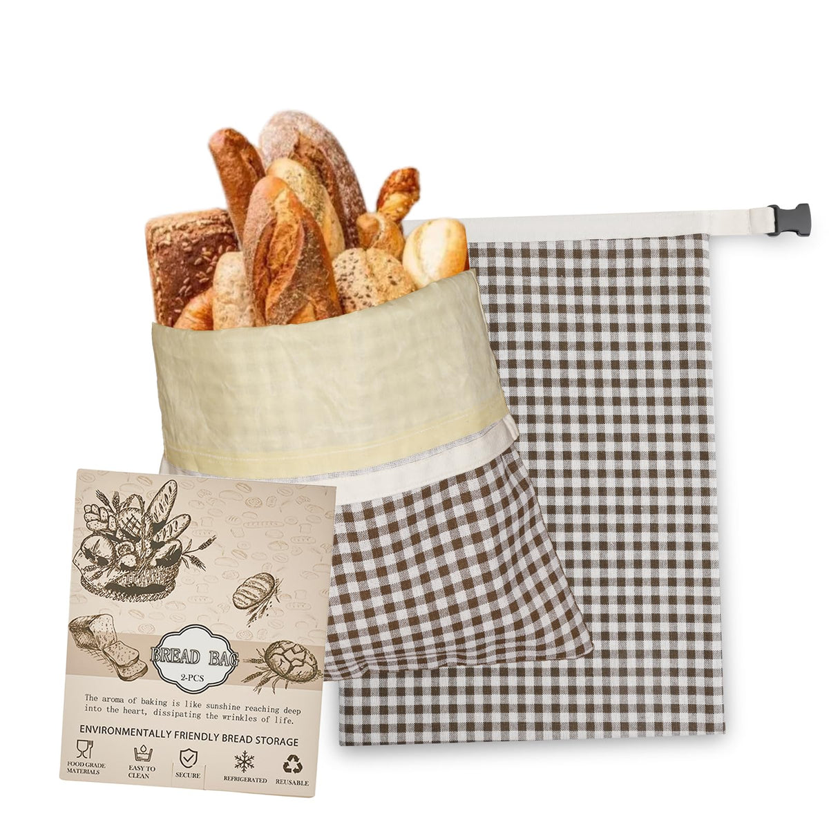 LURKA beeswax bread bags keep sourdough fresh with natural air circulation.