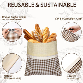 LURKA breathable beeswax bags support moisture balance for fresh bread.