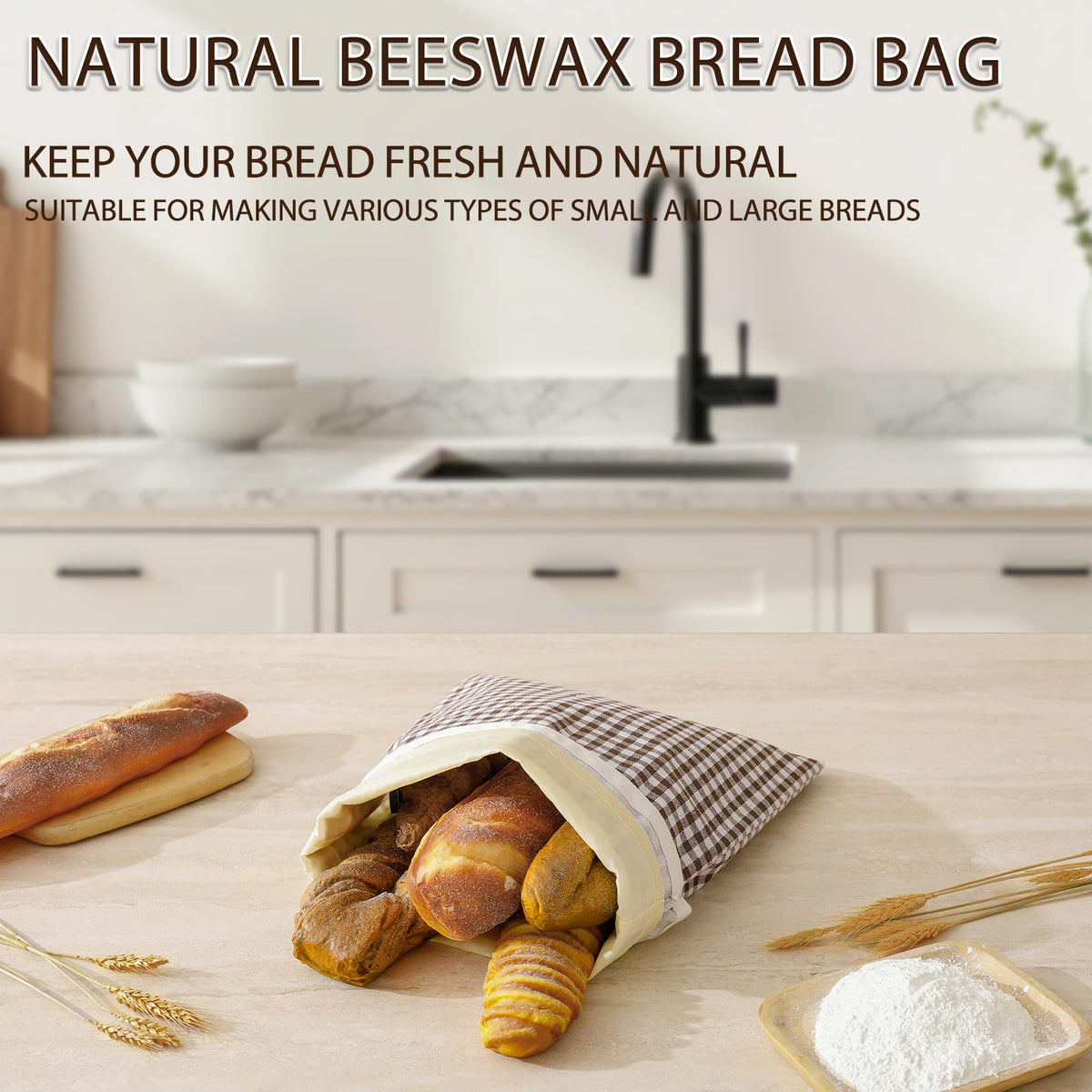 LURKA easy-clean reusable bread bags simplify pantry organization.