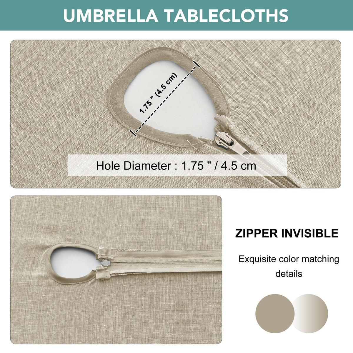 LUSHVIDA patio-use tablecloth protects surfaces while blending with decor.