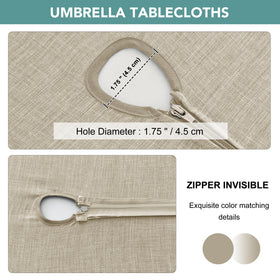 LUSHVIDA patio-use tablecloth protects surfaces while blending with decor.