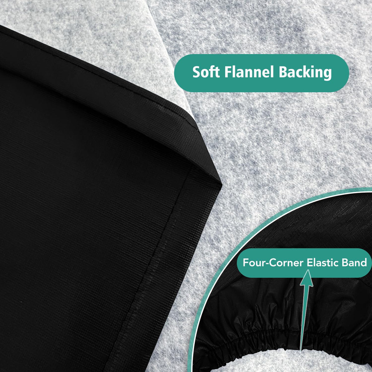 LUSHVIDA soft flannel backing adds grip and surface protection.