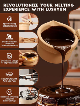 LUSHYUM easy-clean design simplifies cleanup after melting