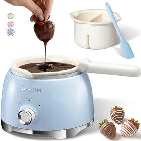 LUSHYUM chocolate melting pot front view for silky-smooth melting and easy dipping.