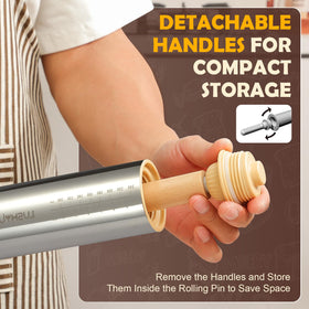 LUSHYUM detachable handles stored inside for compact kitchen storage