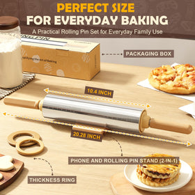 LUSHYUM dual stand with phone holder keeps recipes in view
