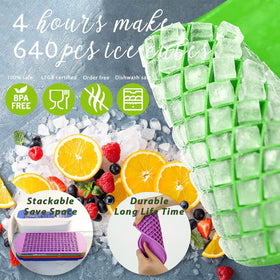 LUSHYUM ice bin with lid keeps ice organized and odor-free.