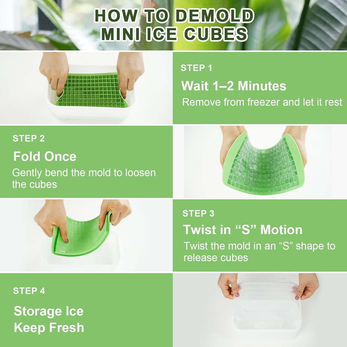 LUSHYUM ice scoop for clean, quick transfer of cubes.