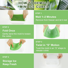 LUSHYUM ice scoop for clean, quick transfer of cubes.