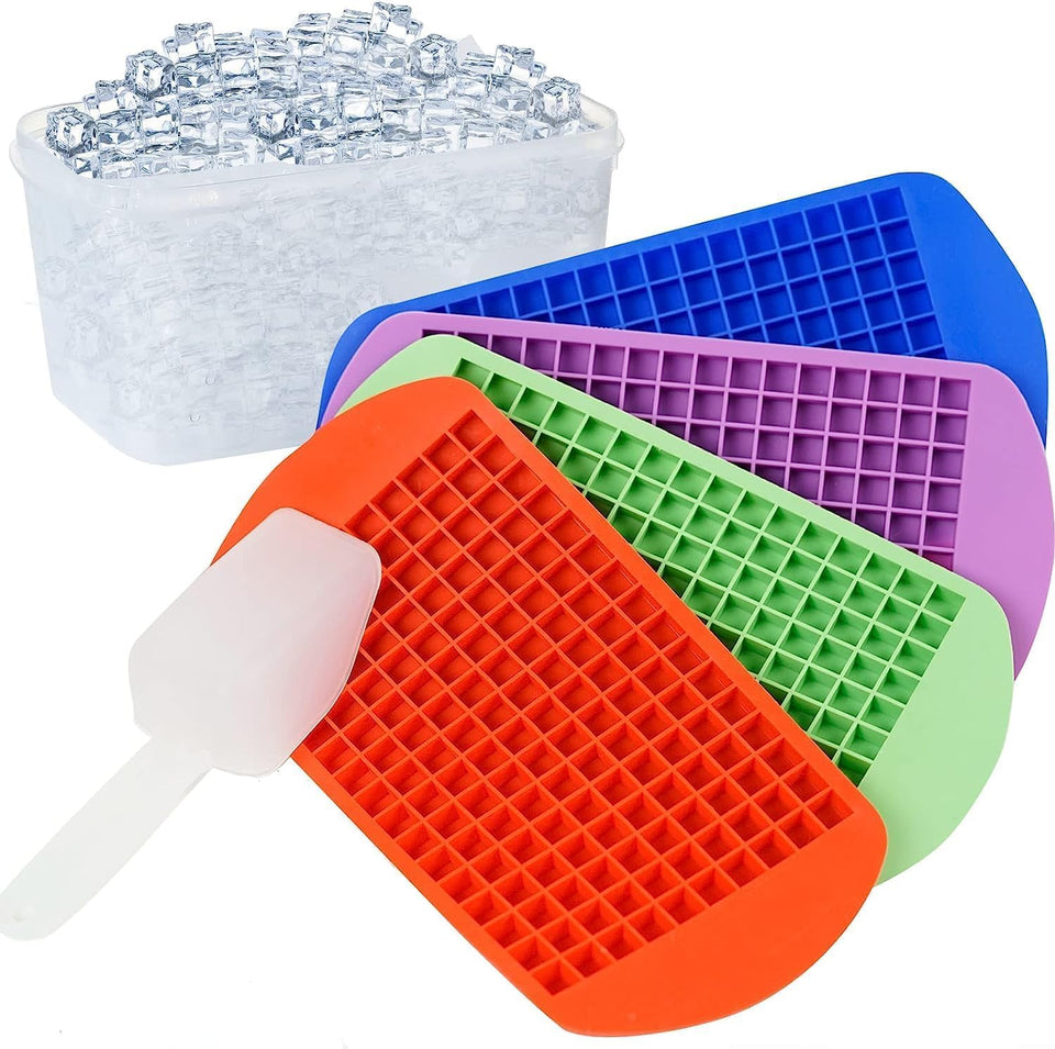 LUSHYUM mini ice cubes tray for fast freezing and uniform tiny cubes.