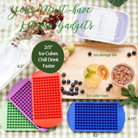 LUSHYUM silicone ice tray closeup highlights easy release design.