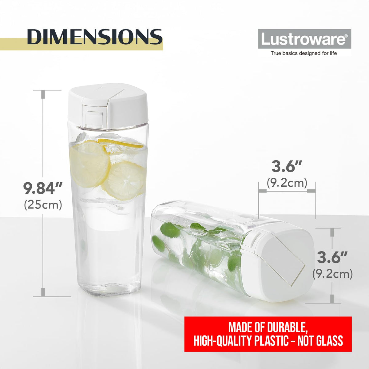 Lustroware QuickFlip Slim Airtight Pitcher—ergonomic handle and compact design save counter space.