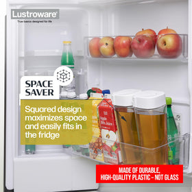 Lustroware QuickFlip Slim Airtight Pitcher—made in Japan with precise craftsmanship.