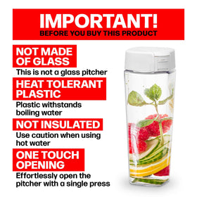 Lustroware QuickFlip Slim Airtight Pitcher—one-touch opening for fast, mess-free pouring.