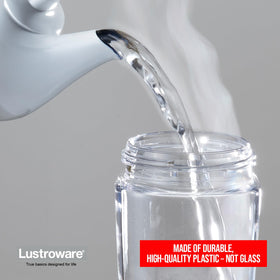 Lustroware QuickFlip Slim Airtight Pitcher—white kitchen accessory for everyday beverages.