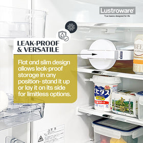 Lustroware QuickServe pitcher BPA-free SAN plastic for safe beverage storage.