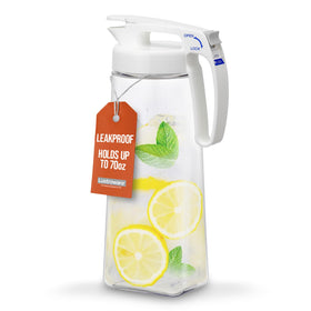 Lustroware QuickServe pitcher front view, clean white design for daily beverages.