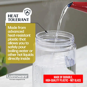Smooth pour from the one-touch open and close mechanism.