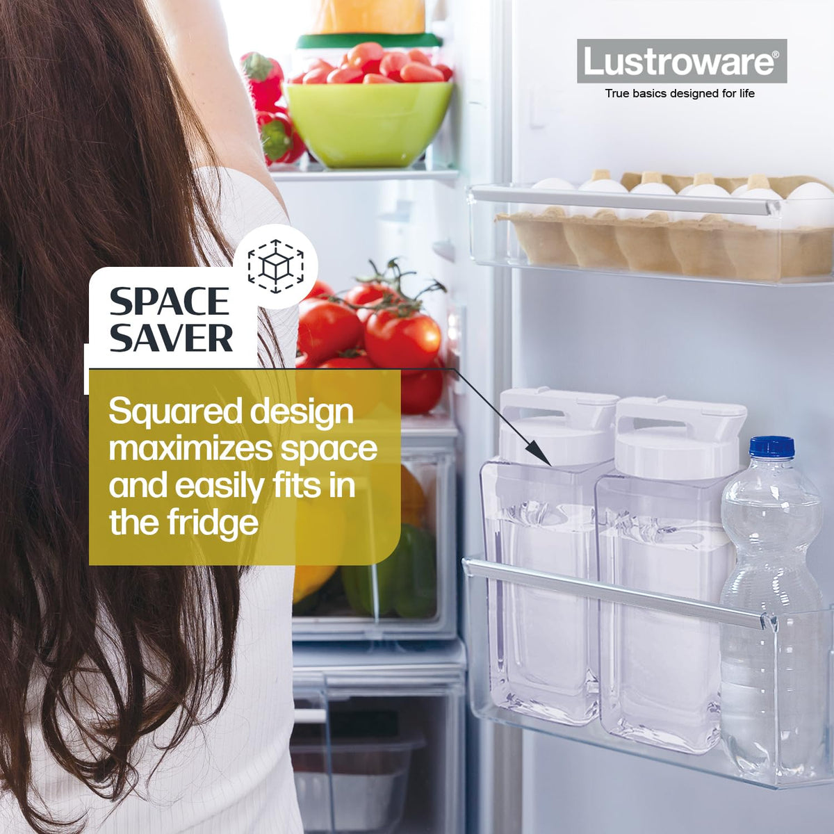 Lustroware SlideServe Slim Pitcher made in Japan with precise craftsmanship
