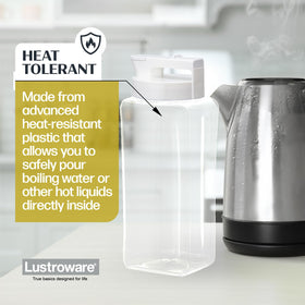 Lustroware SlideServe Slim Pitcher multi-use container for water juice or milk