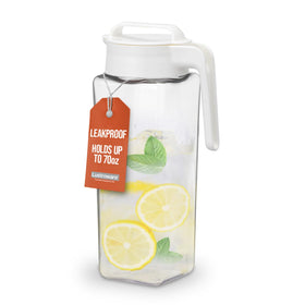 Lustroware TwistServe Pitcher cap close showing airtight seal for spill-free pouring