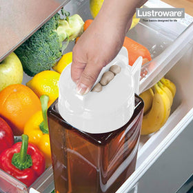 Lustroware TwistServe Pitcher handles hot and cold beverages safely