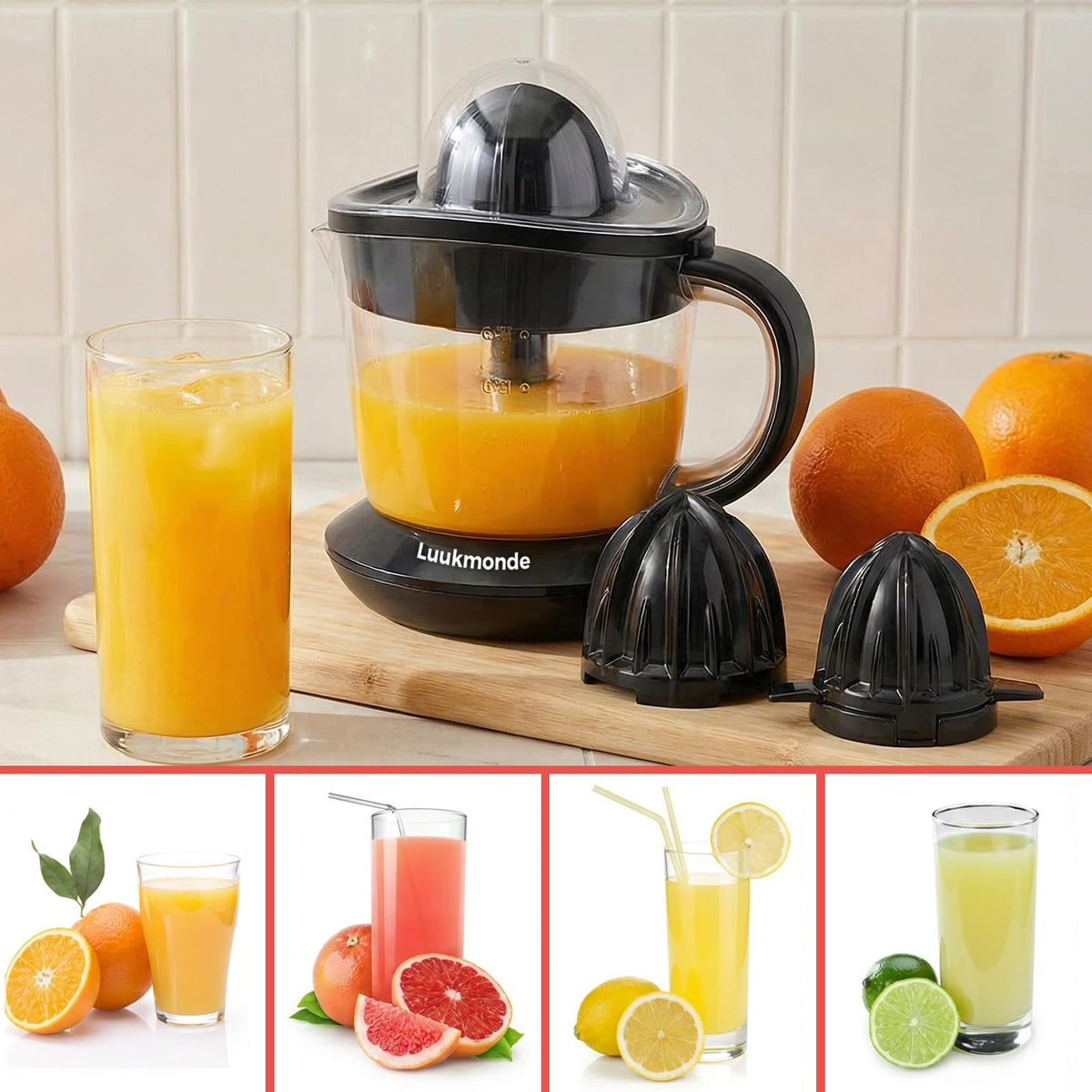 LUUKMONDE small reamer close-up for lemons and limes, easy prep