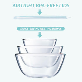 Luvan glass bowls suitable for baking and reheating in oven or microwave