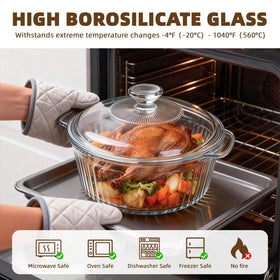 Luvan casserole dish lid knob close-up highlighting heat resistant design for safe lifting