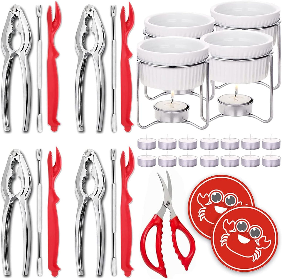 Luvan crab crackers tools set for quick, clean seafood cracking at home.