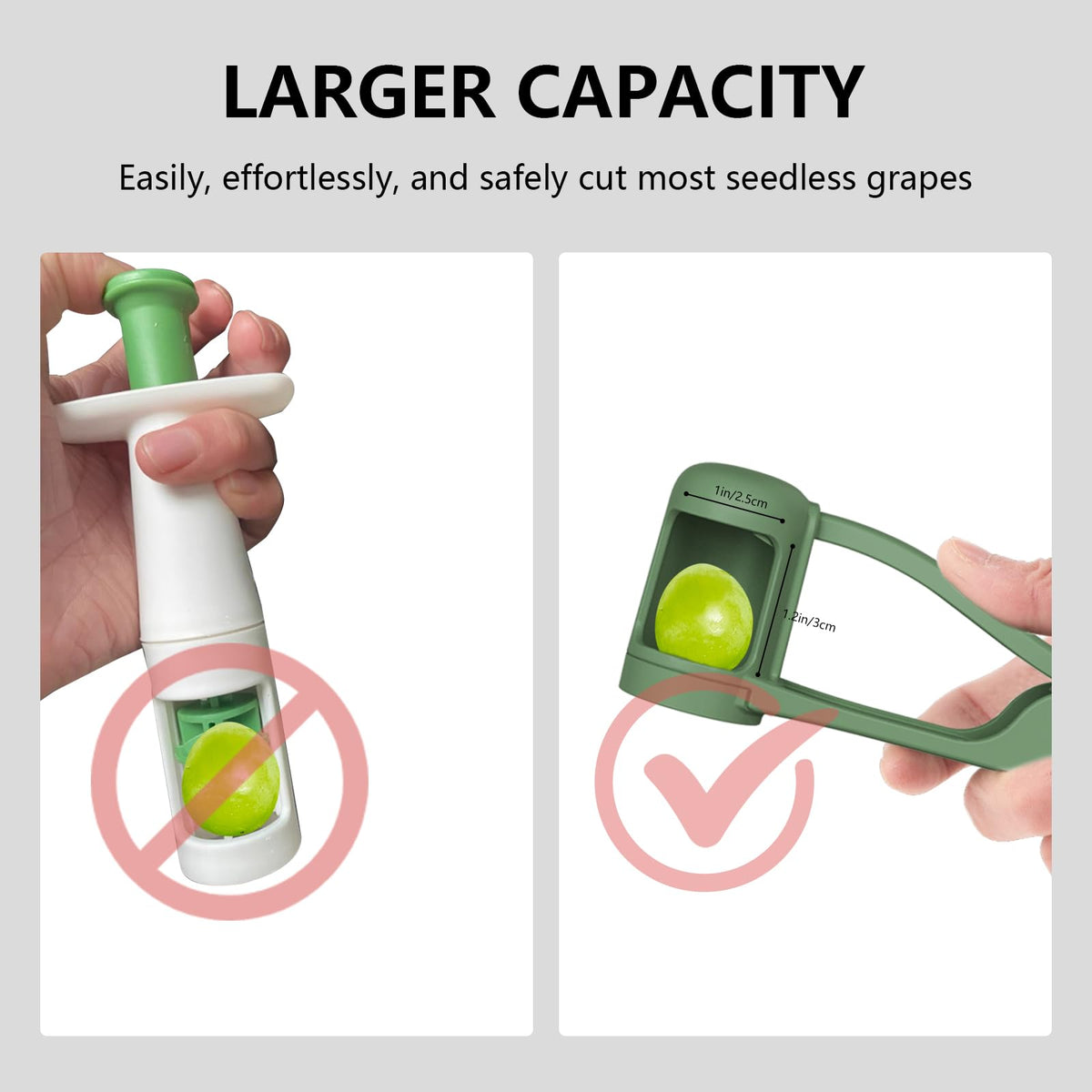Luvan Grape Cutter is easy to clean and dishwasher-safe.