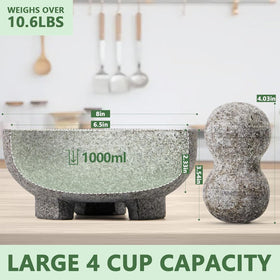 Luvan pestle with comfortable weight for steady, effortless pounding.