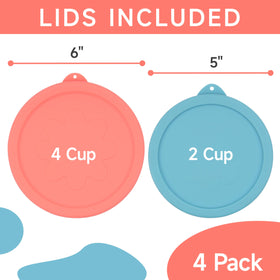 LUVCOSY 4-cup silicone lid on Anchor Hocking bowl seals spills easily.