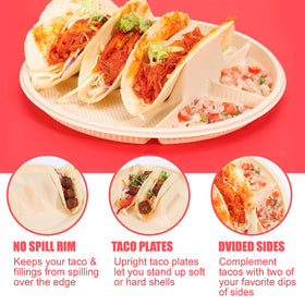 LUVCOSY biodegradable cornstarch plate—eco-friendly option for disposable gatherings.