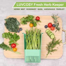 LUVCOSY BPA-free plastic construction for safe, durable herb storage.