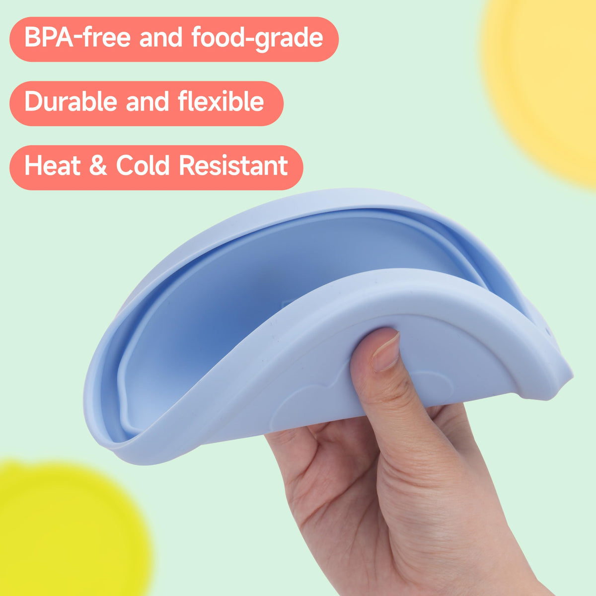 Colorful LUVCOSY lids set for easy portioning and identification.