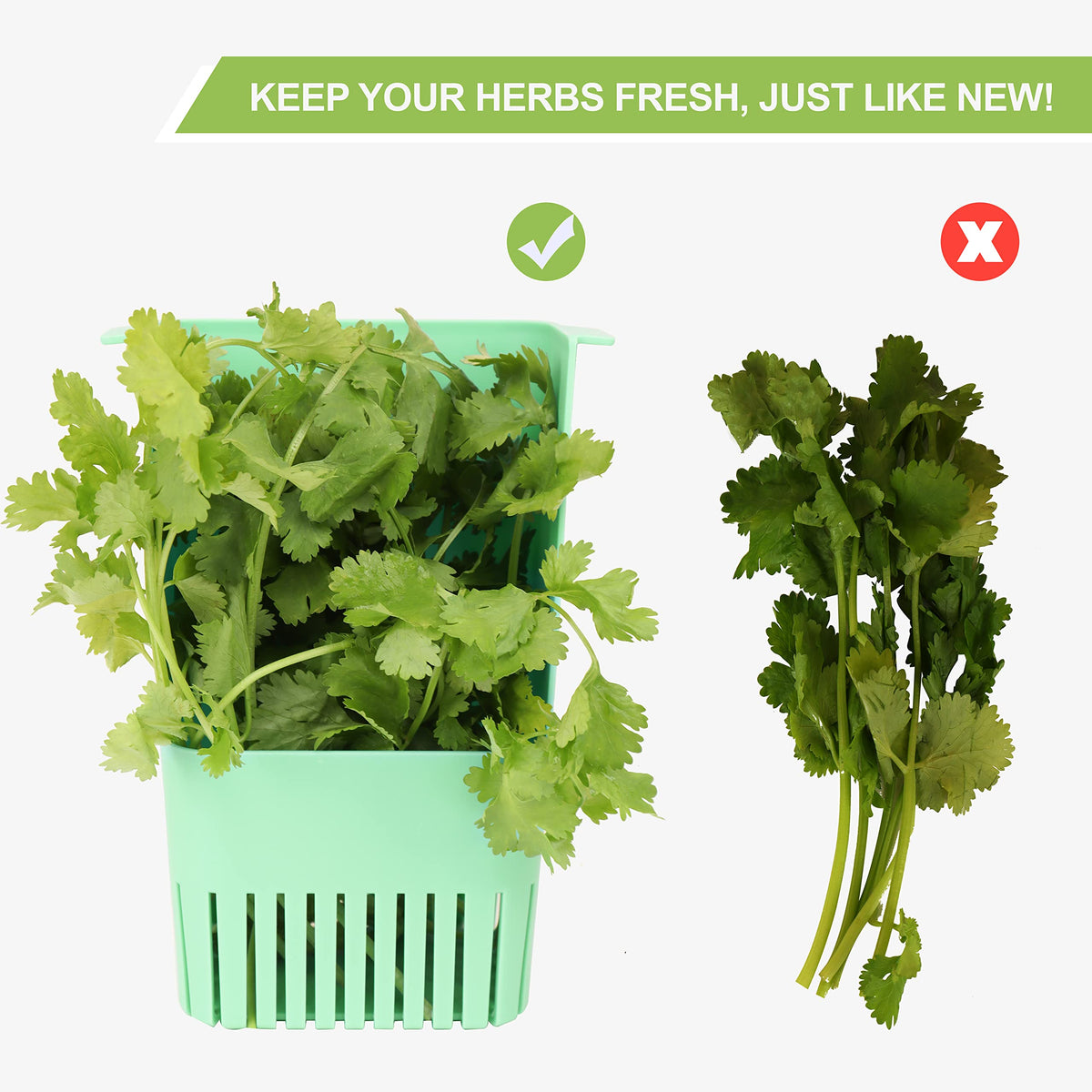 LUVCOSY fits neatly in fridge door for convenient herb organization.
