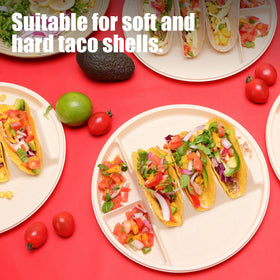 LUVCOSY large-sized plates ideal for generous toppings and easy handling.