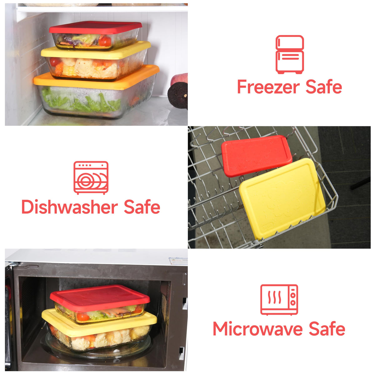 LUVCOSY leak-proof design helps keep fridge tidy.