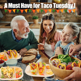 LUVCOSY plate with dip wells demonstrating separation of dips and toppings.