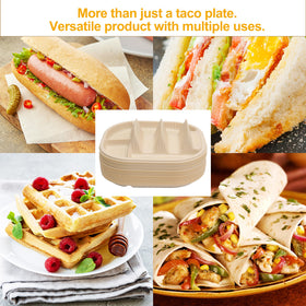 LUVCOSY small plates fit 4-6 inch shells for easy servings.