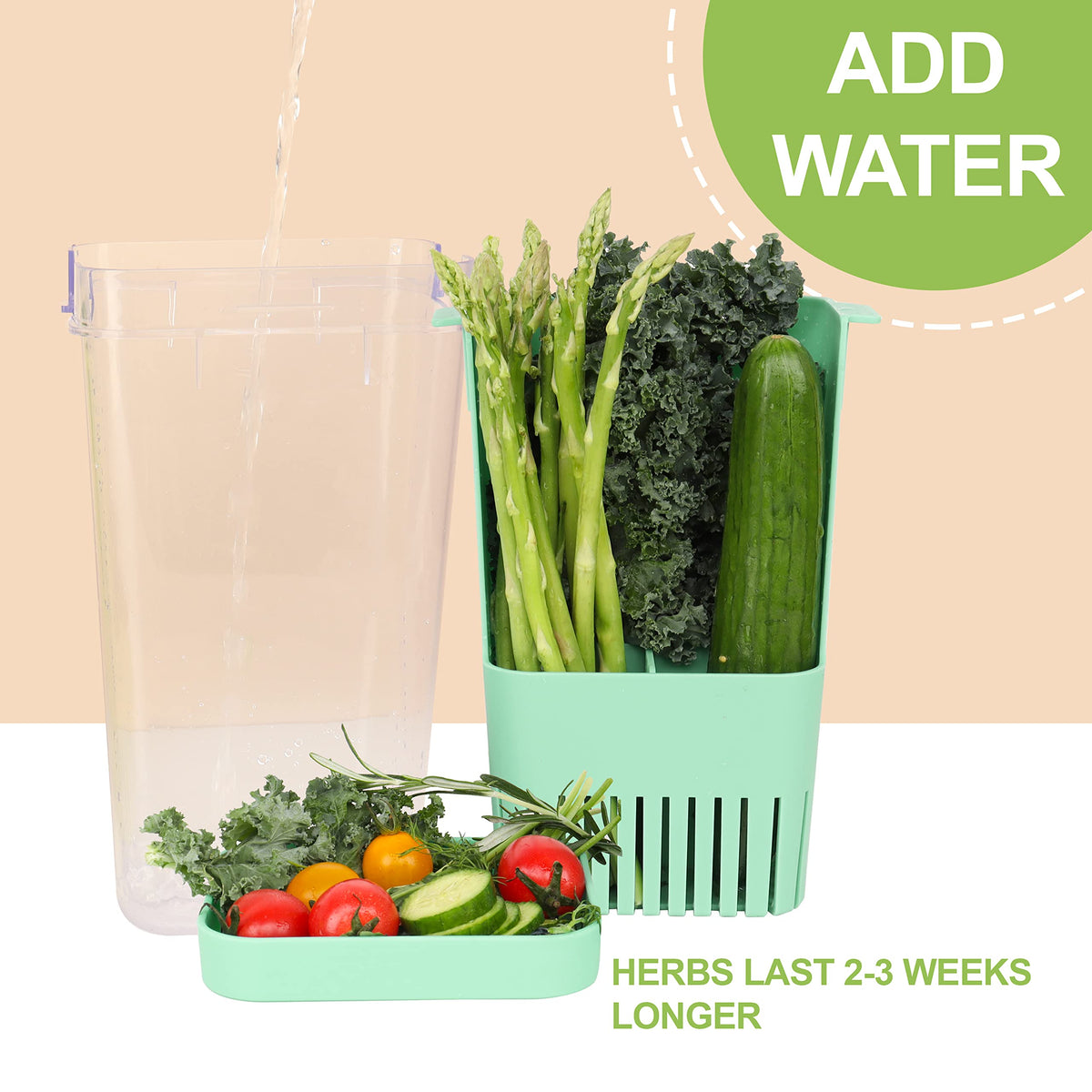 LUVCOSY water-level visualization helps monitor water for prolonged freshness.