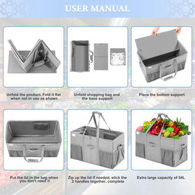 LUVHOMEE tote bag with clear dust cover protecting contents