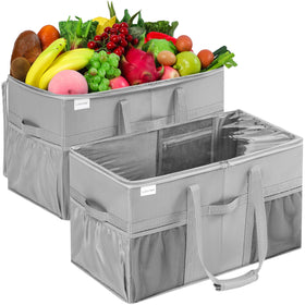 LUVHOMEE extra large tote bag front view shows spacious 54L capacity for groceries